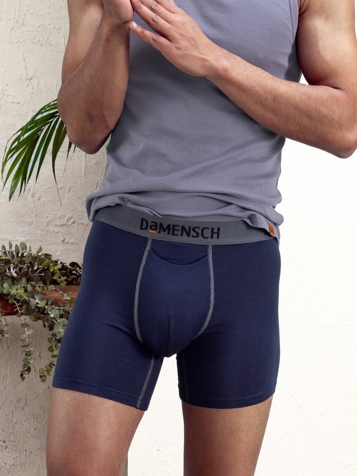 Deo-Soft Boxer Briefs Denim Blue