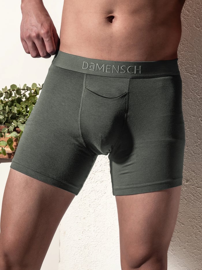 Deo-Soft Boxer Briefs Grey Green
