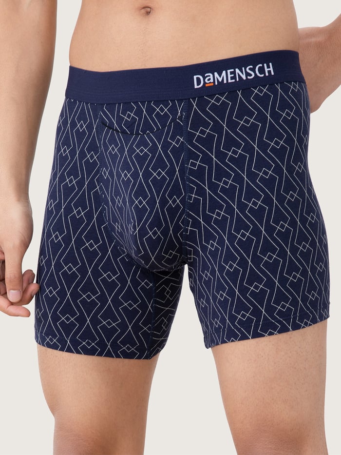 Deo-Soft Boxer Briefs Navy Knots