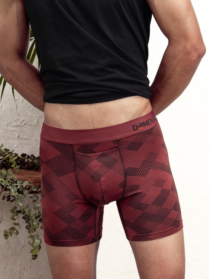 Deo-Soft Boxer Briefs Qube Maroon
