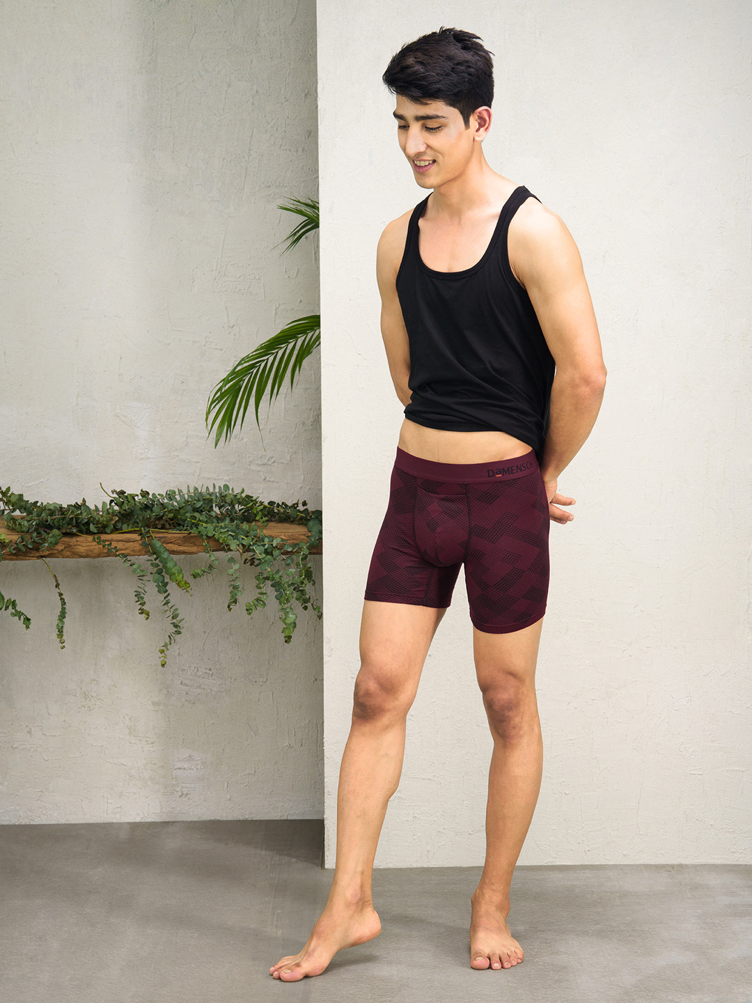 Deo-Soft Boxer Briefs Qube Maroon