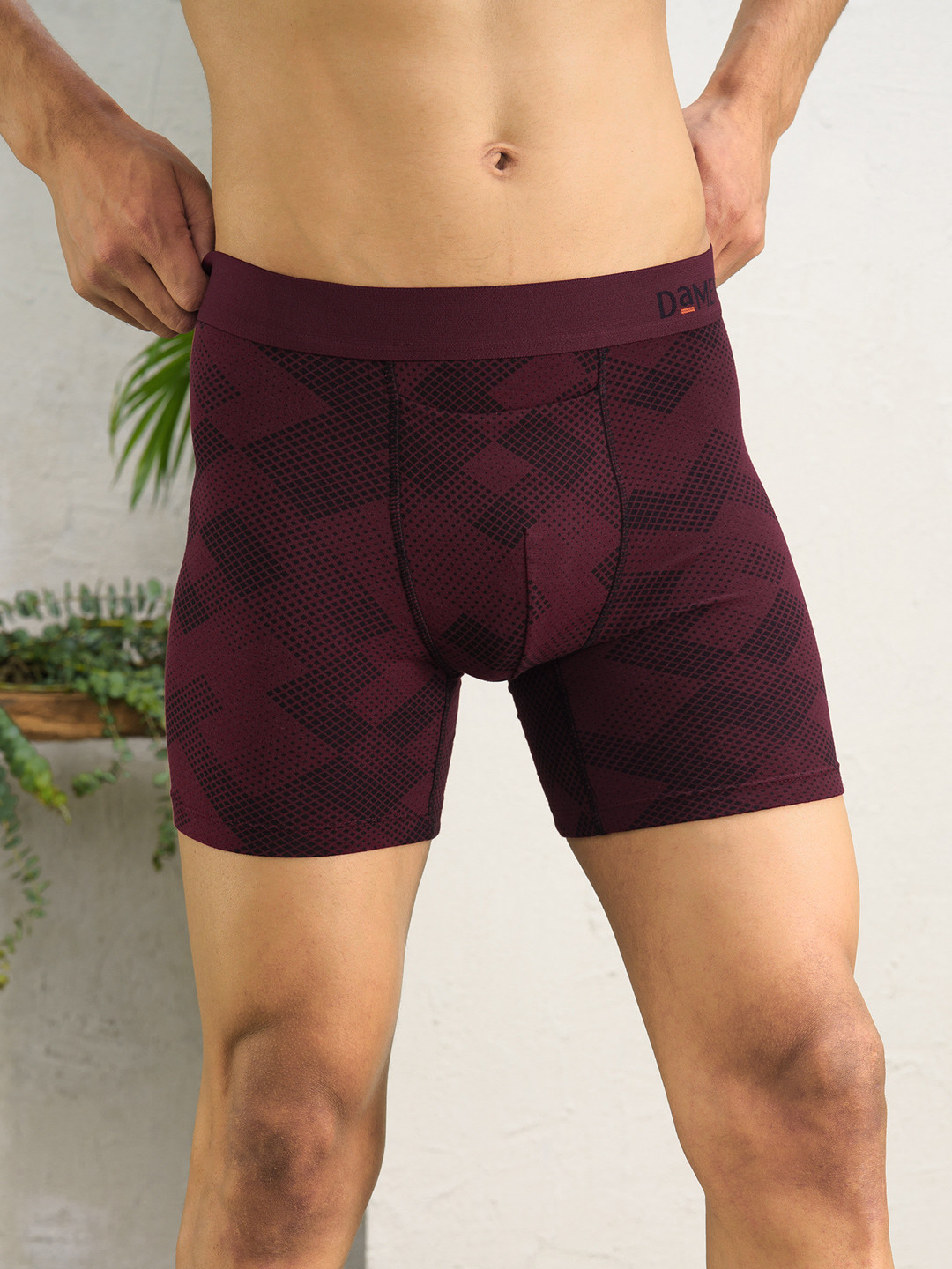Deo-Soft Boxer Briefs Qube Maroon