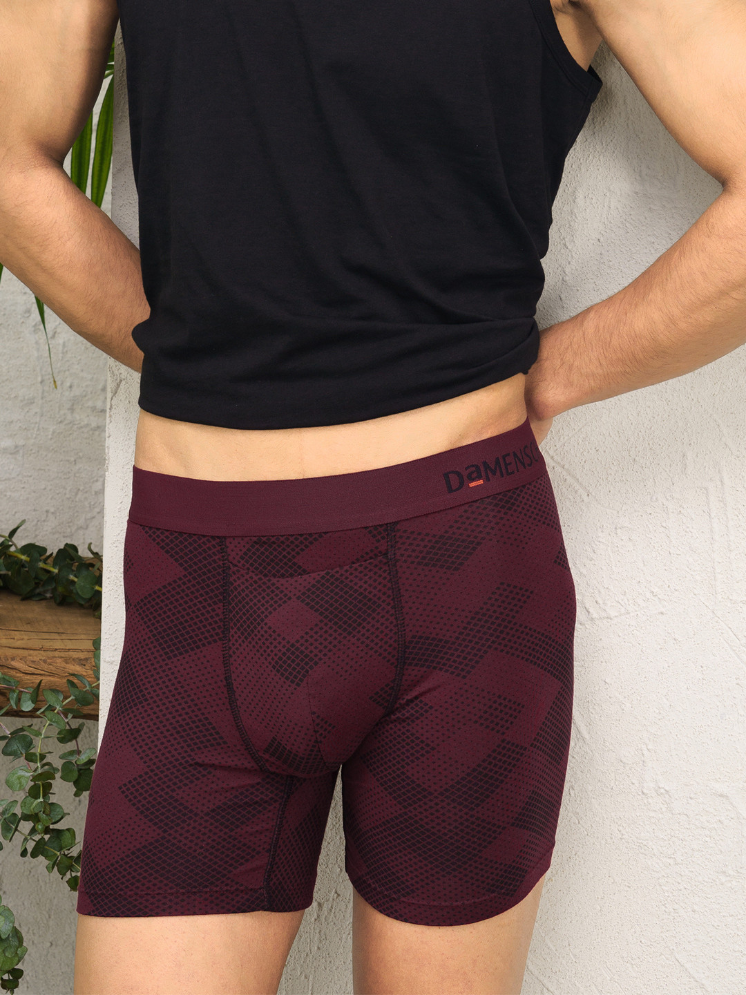 Deo-Soft Boxer Briefs Qube Maroon