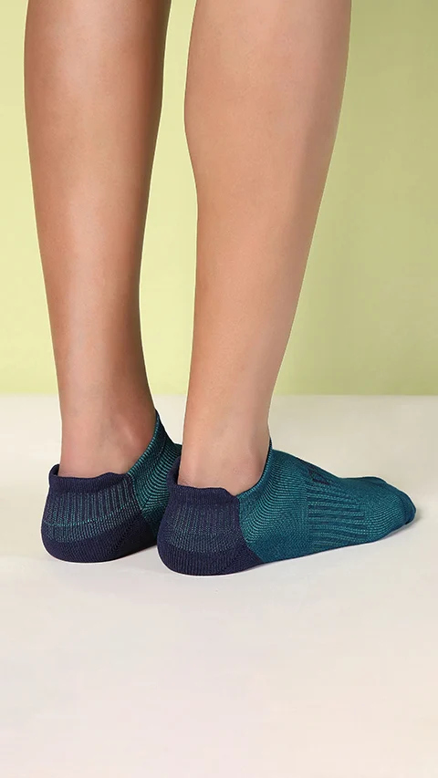 Aloe-Soft Below Ankle Socks (Terry) Spruced Blue