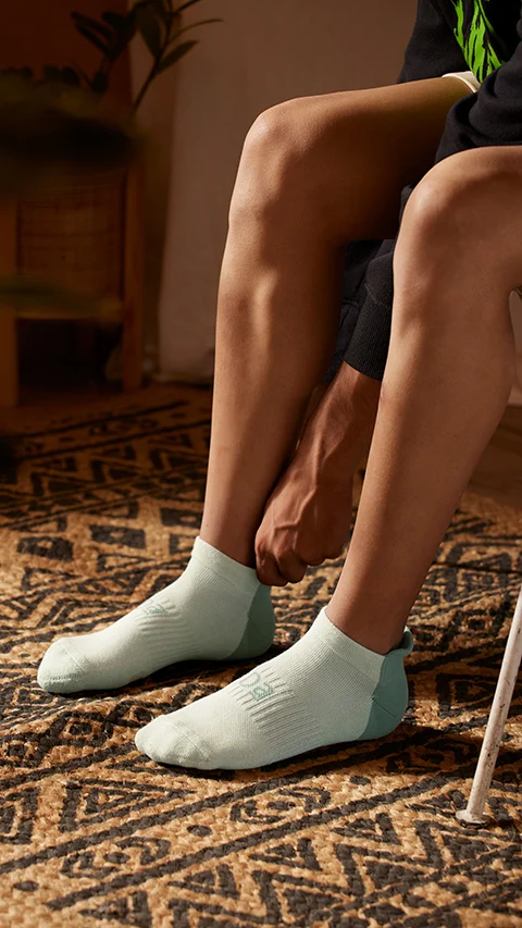 Aloe-Soft Below Ankle Socks (Terry)- Cool Mint