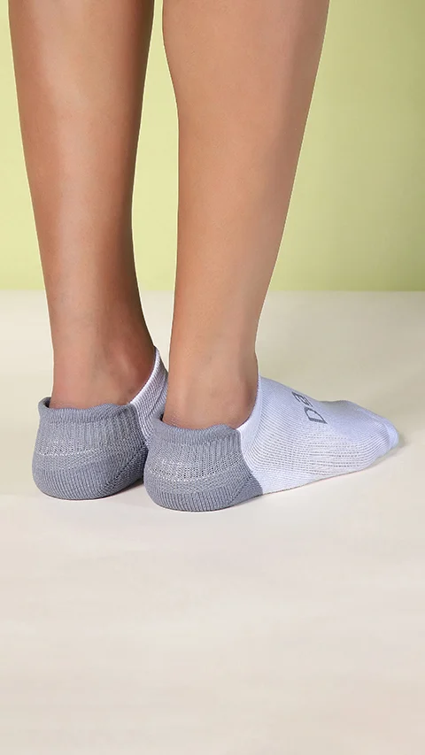 Aloe-Soft Below Ankle Socks (Terry)- Icy Grey