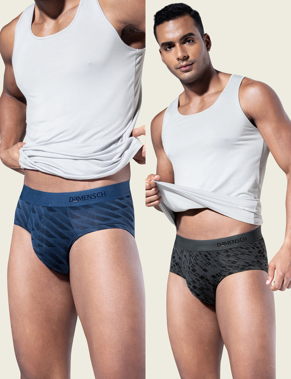 Deo-Soft Briefs Printed - Comet Blue