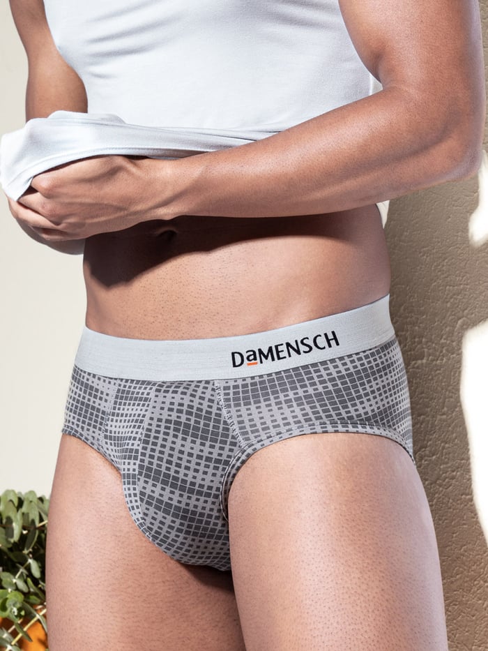 Deo-Soft Briefs Dashed Silver