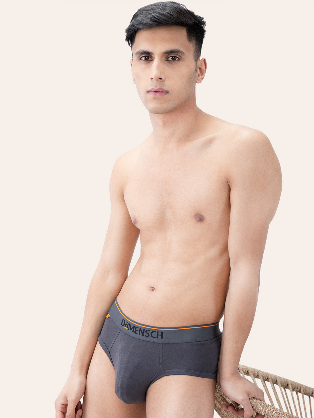 Deo-Cotton Brief- Charcoal Dust