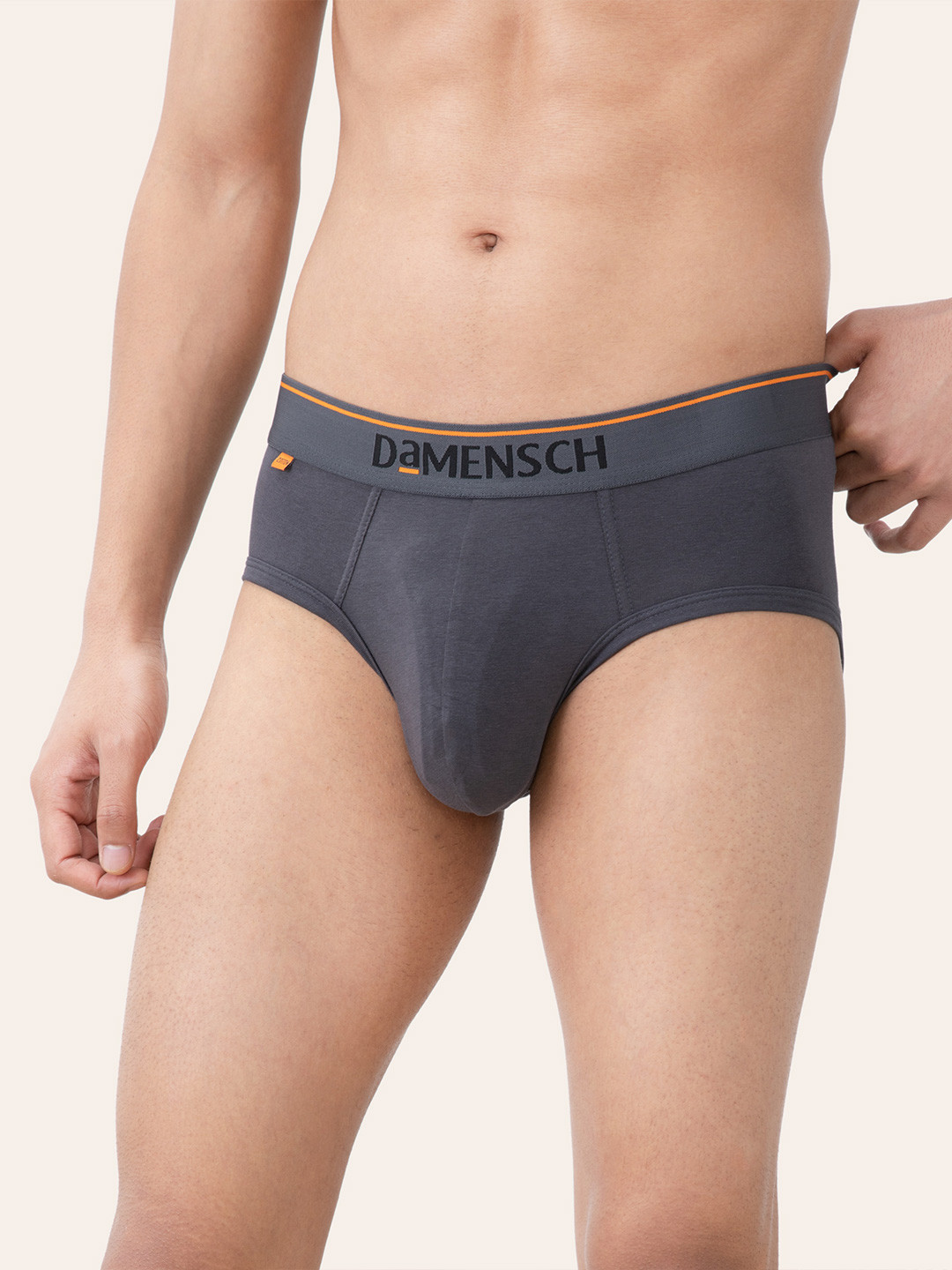 Deo-Cotton Brief- Charcoal Dust