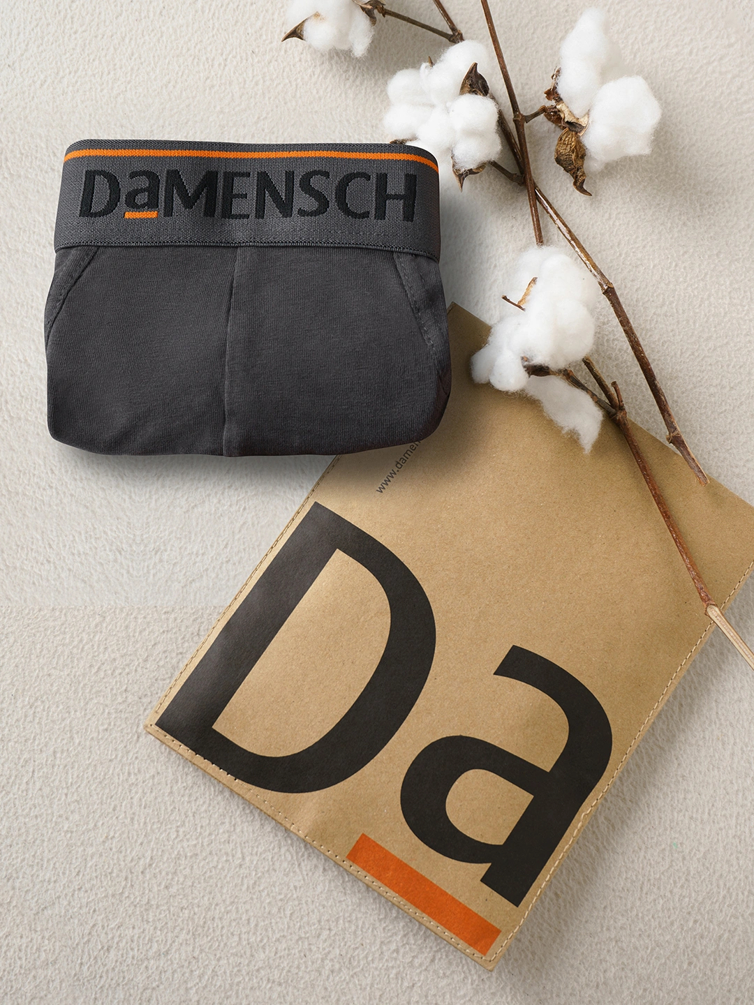 Deo-Cotton Brief- Charcoal Dust