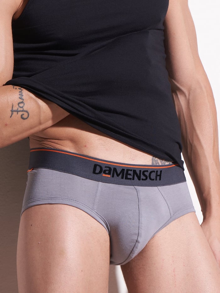 Deo-Cotton Brief- Salt Gray