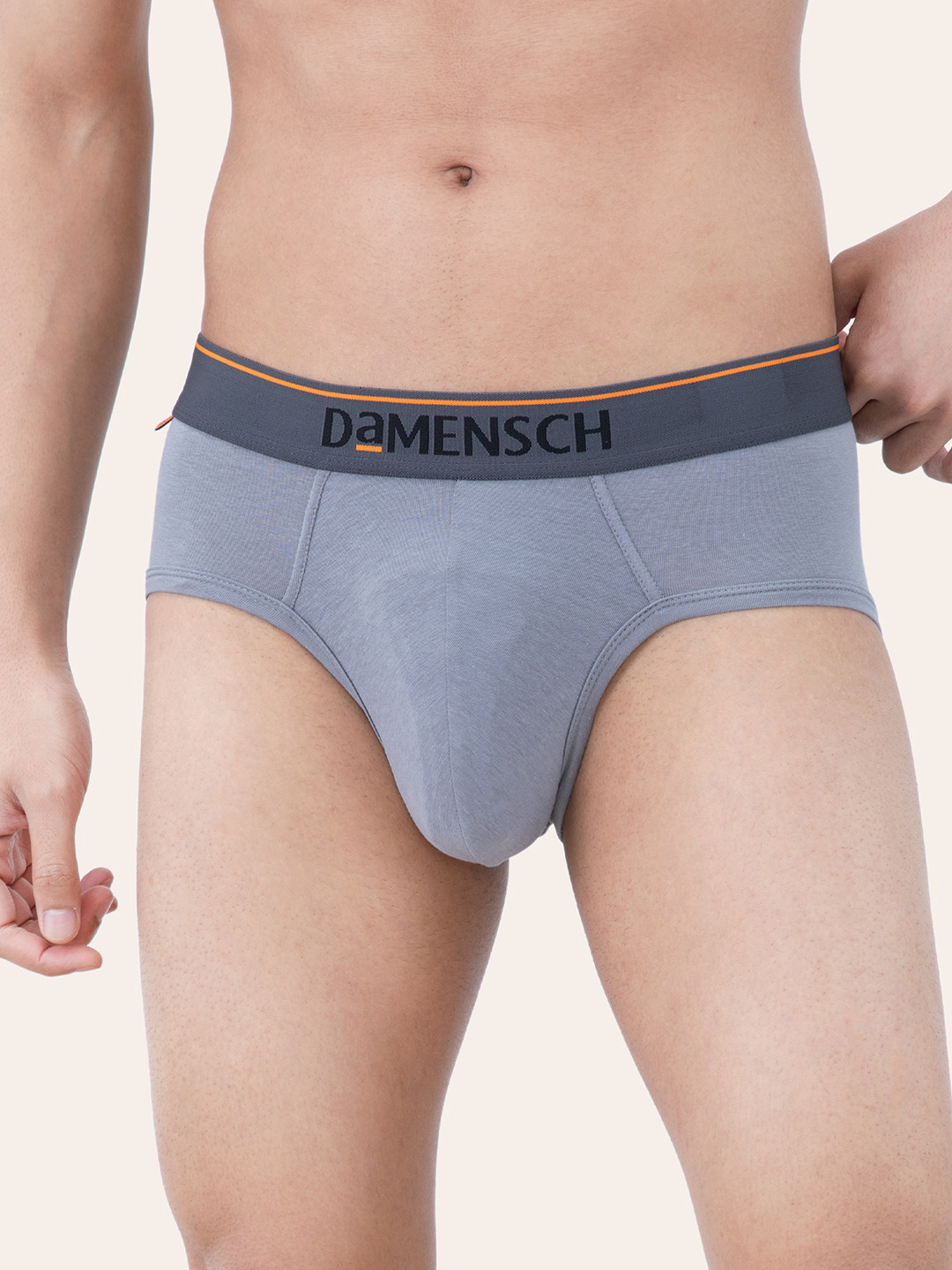 Deo-Cotton Brief- Salt Gray