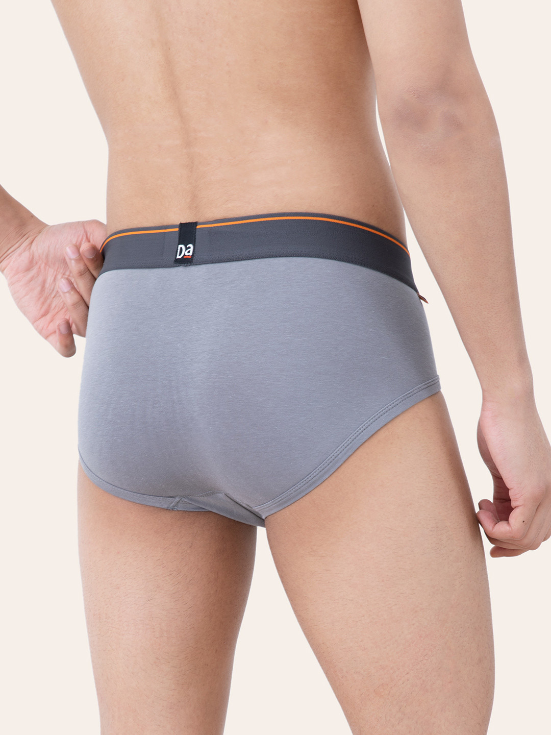 Deo-Cotton Brief- Salt Gray