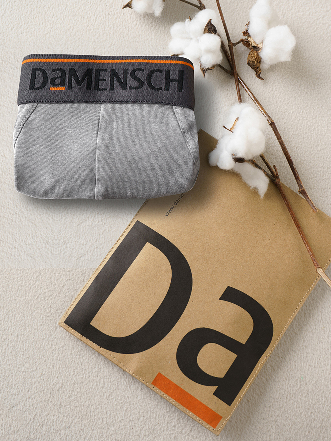 Deo-Cotton Brief- Salt Gray