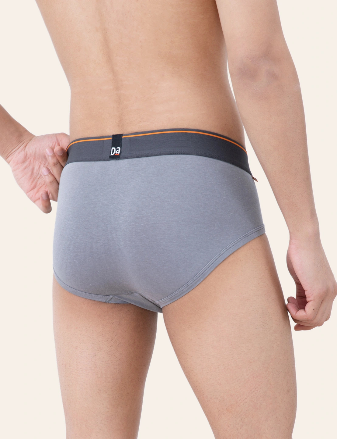 Deo-Cotton Brief- Salt Gray