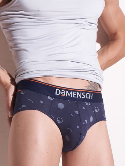 Deo-Cotton Brief- Blue Buzz