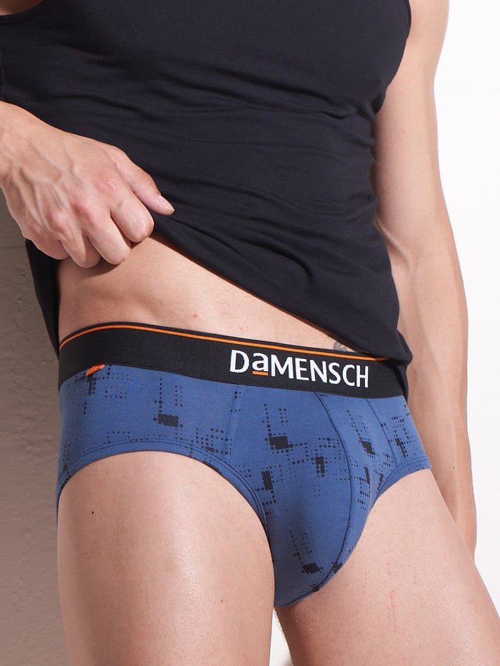 Deo-Cotton Brief- Navy Pixels