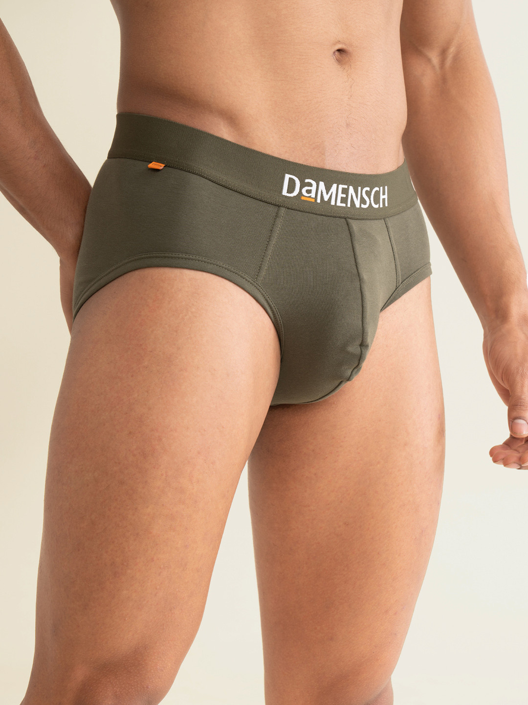 Deo-Cotton Brief-  Olive Night
