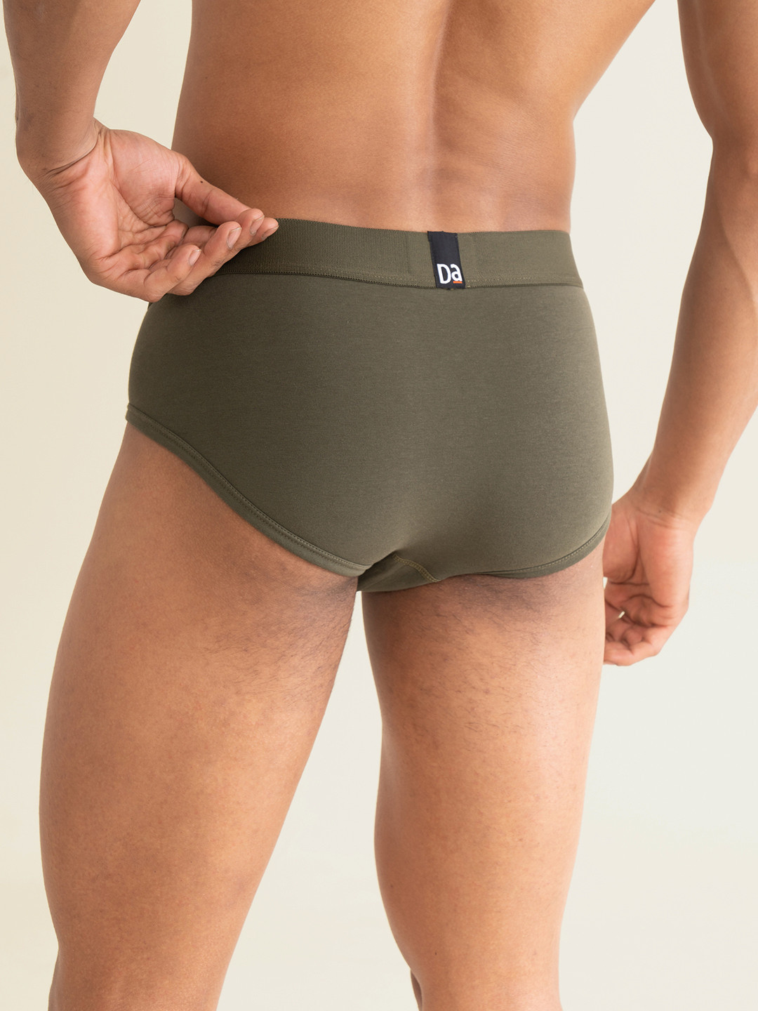 Deo-Cotton Brief-  Olive Night