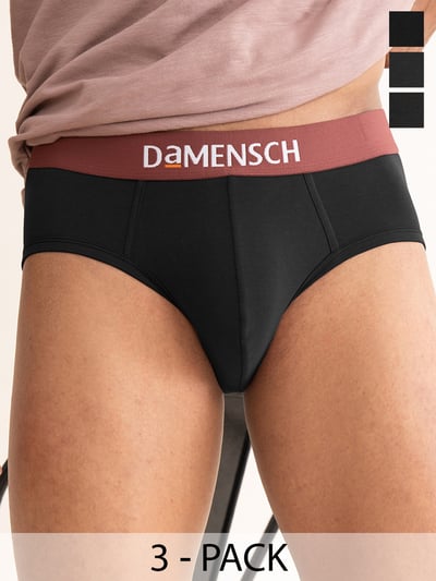 Value Deal Deo-Cotton Briefs- Brick Black, Hazy Black, Ivy Black