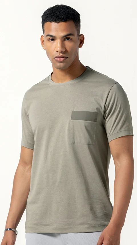 Breeeze Ultra-Light Pocket T-Shirt Smoke Gray