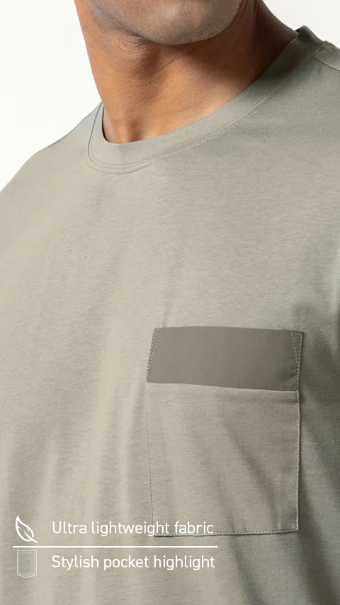 Breeeze Ultra-Light Pocket T-Shirt Smoke Gray