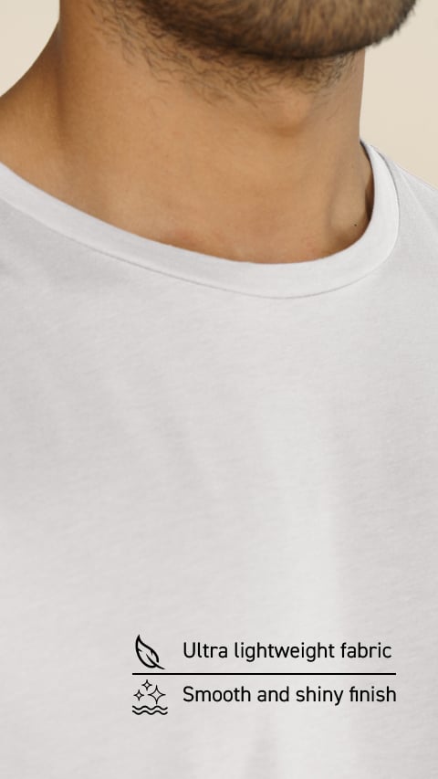 Damensch Breeeze Ultra-Light Solid T-Shirt Classic White | damensch