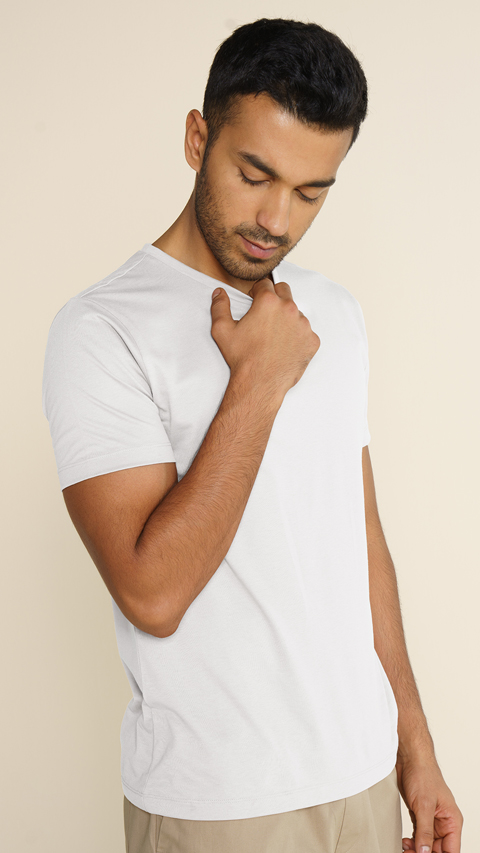 Damensch Breeeze Ultra-Light Solid T-Shirt Classic White | damensch