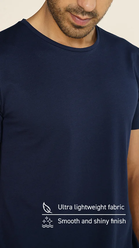 Breeeze Ultra-Light Solid T-Shirt Deep Navy