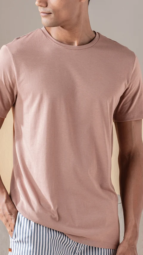 Breeeze Ultra-Light Solid T-Shirt Soft Pink