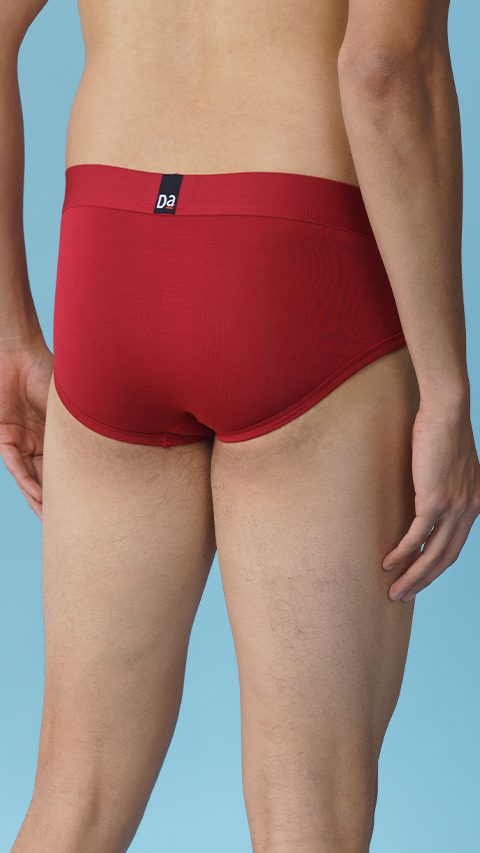 Mens Deo Soft Briefs Very Violet Tango Red DaMENSCH