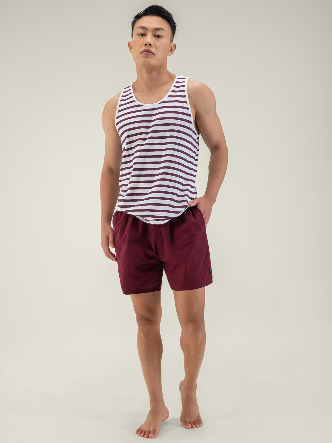 BREEEZE Ultra-light Boxer Shorts Vintage Wine