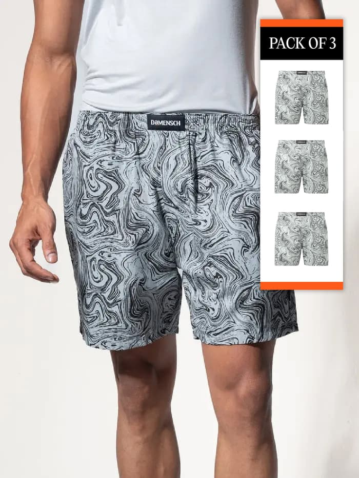 Breeze Ultra-Light Solid Boxer Shorts Marble Grey