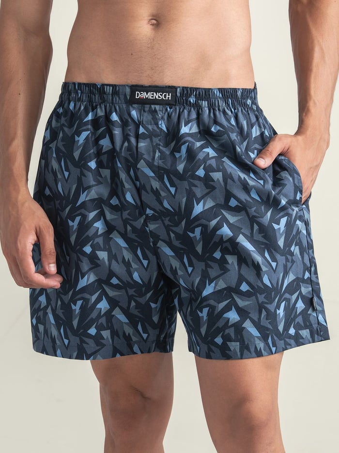 BREEEZE Ultra-light Boxer Shorts Spikey Black/Blue