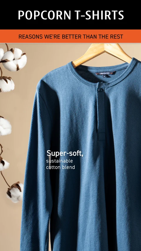 Statement Popcorn Textured Casual Tees Henley- Majestic Maroon