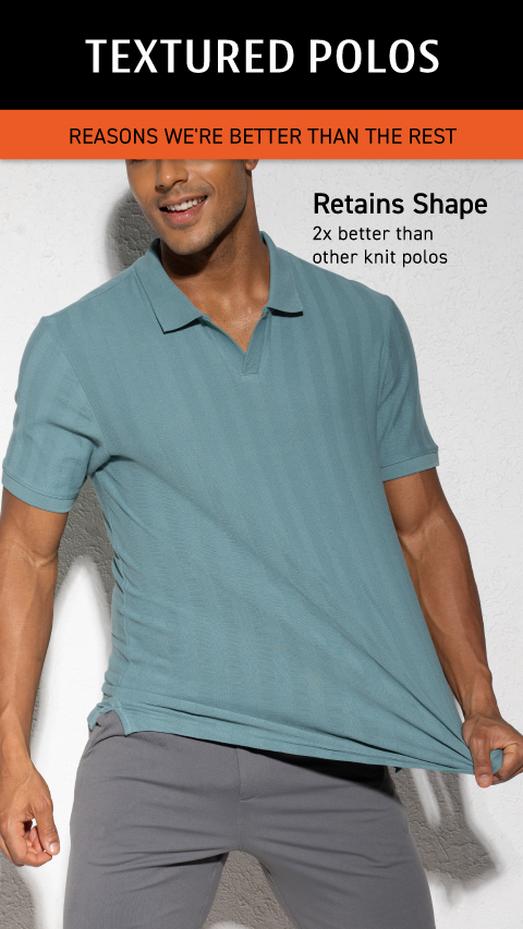 Shop Mens Textured Polo Tshirt Garden Green DaMENSCH