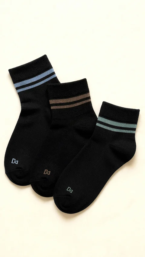 Bamboo Socks Above Ankle Sail Black, Path Black, Snake Black