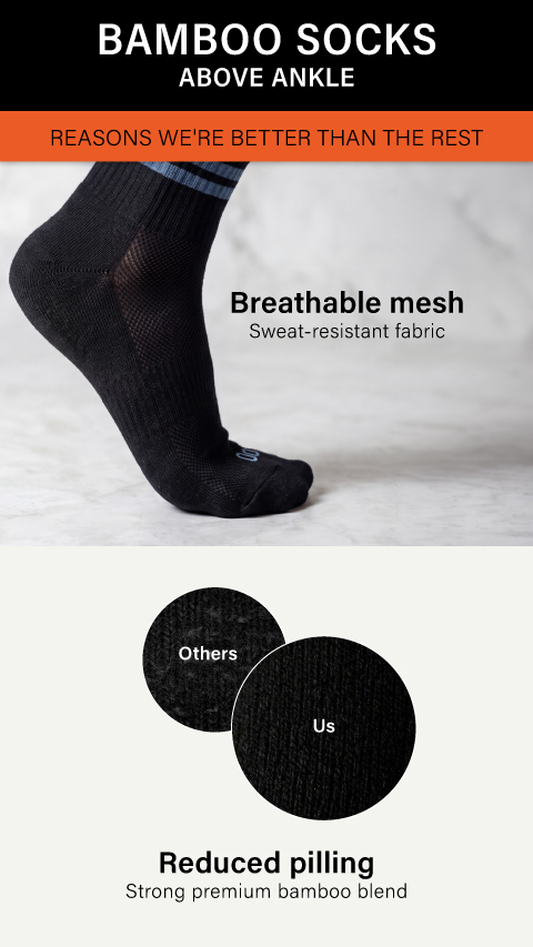 Bamboo Socks - Above Ankle Non-Terry