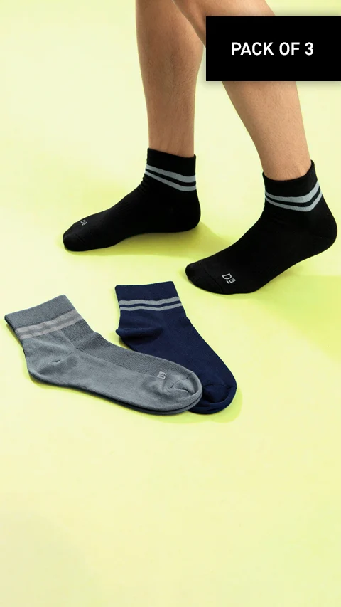 Aloe-Soft Above Ankle Socks Blade Black, Blade Grey, Blade Blue