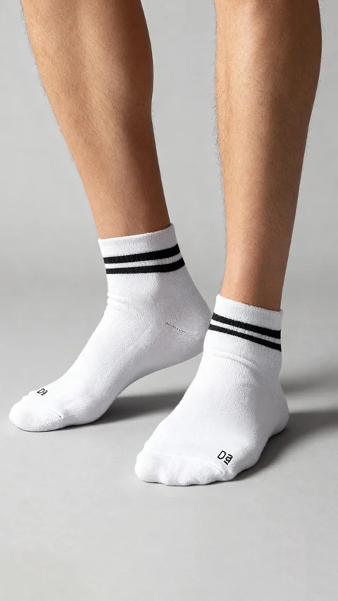 Aloe-Socks Above Ankle Socks Strike White, Accent White, Sail White