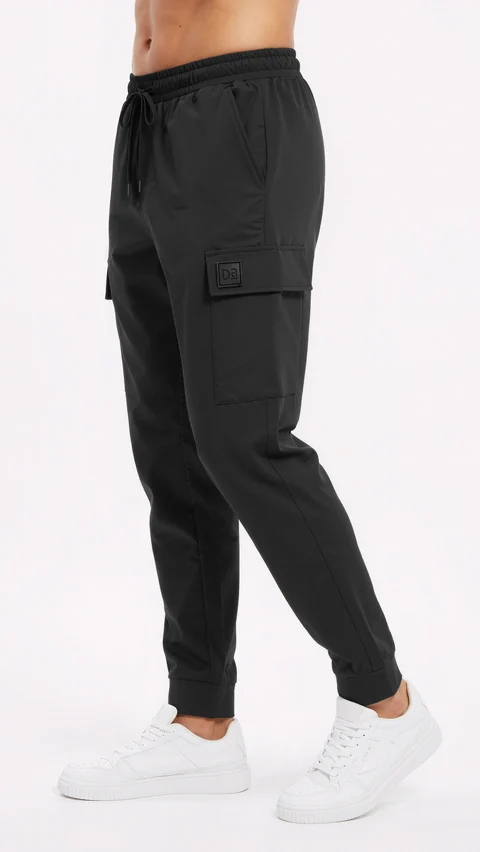 Araam Cargo Joggers Midnight Black