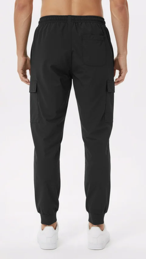 Araam Cargo Joggers Midnight Black