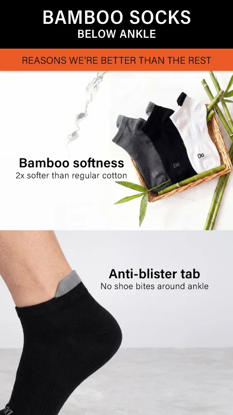 Bamboo Socks Below Ankle Path Black, Snake Black, Sail Black