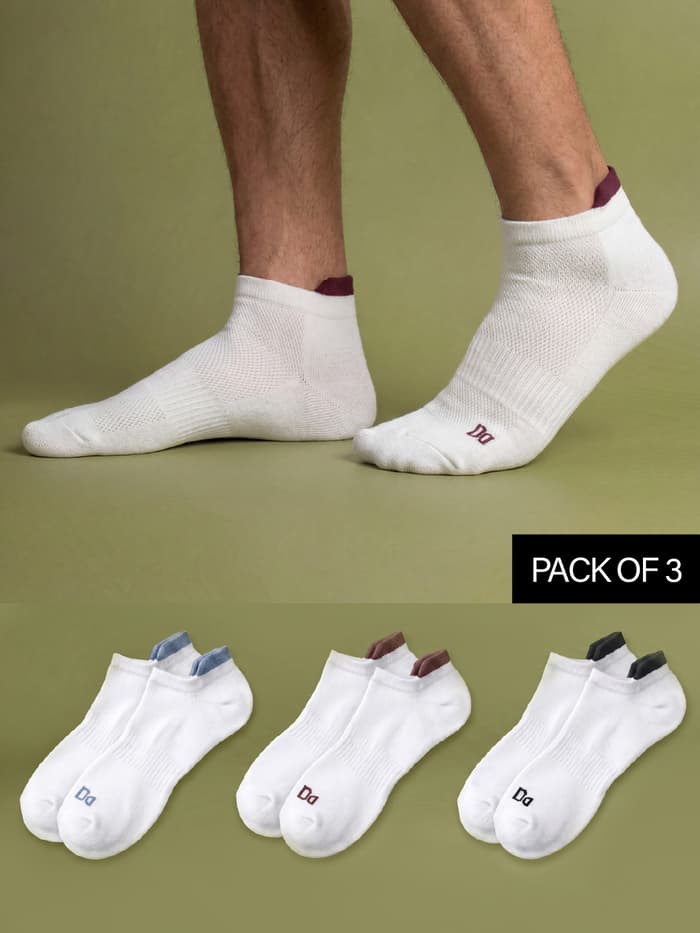 Bamboo Socks Below Ankle Strike White, Accent White, Sail White