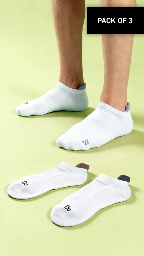 Bamboo Socks Below Ankle Strike White, Accent White, Sail White