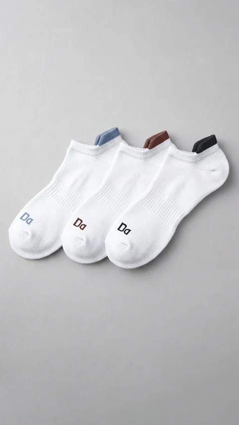 Bamboo Socks Below Ankle Strike White, Accent White, Sail White