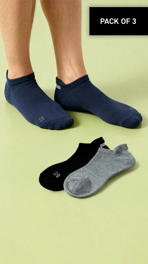 Aloe-Soft Below Ankle Socks Blade Black, Silver Grey, Silver Blue