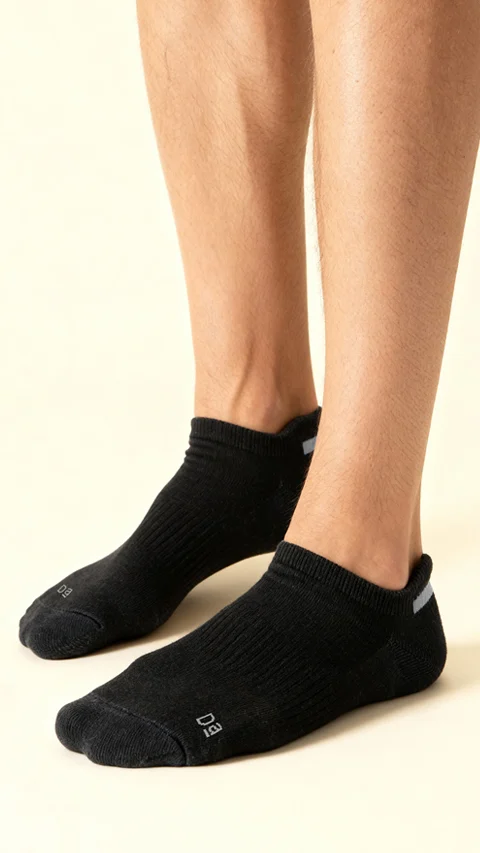 Aloe-Soft Below Ankle Socks Strike White, Silver Grey, Blade Black
