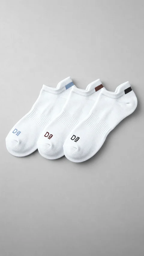 Aloe-Soft Below Ankle Socks Strike White, Accent White, Sail White